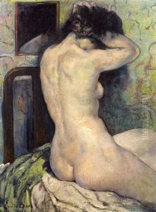 Femme Nue Se Coiffant