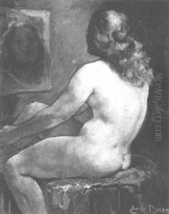 A Nude In Front Of A Mirror