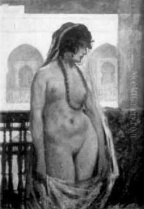 Femme Nue Au Collier by Emile Baes