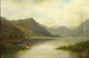 Highlandcattle In The Loch