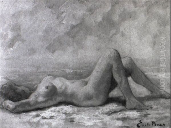 Nu Allonge Sur La Plage - view 1