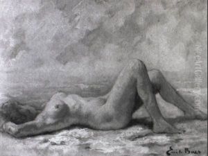 Nu Allonge Sur La Plage