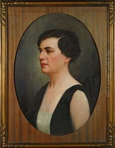 Damesportret (portrait De Dame) by Firmin Baes