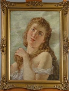 Portrait De Femme by Lionel-Oscar Baes