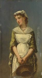 Portrait Eines Dienstmadchens by Lionel-Oscar Baes