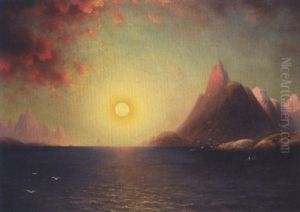 Fjordlandskap I Midnattsol by Magnus Thulstrup Bagge