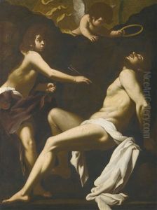 Saint Sebastian Succoured By The Angels by Cavaliere Giovanni Baglione