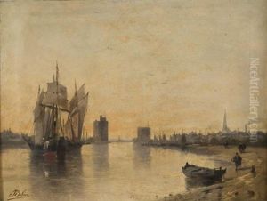 Bateaux Au Port by Jules Bahieu