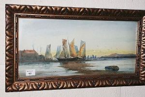 An Estuary View With Fishing Boats by Douglas Adams