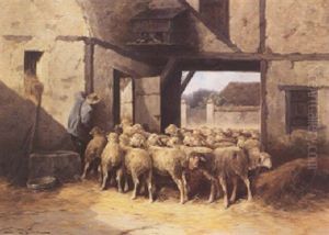 Heimkehr Der Schafherde by Jules Bahieu