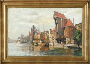Harbour Scene From Gdansk (danizig) In Poland