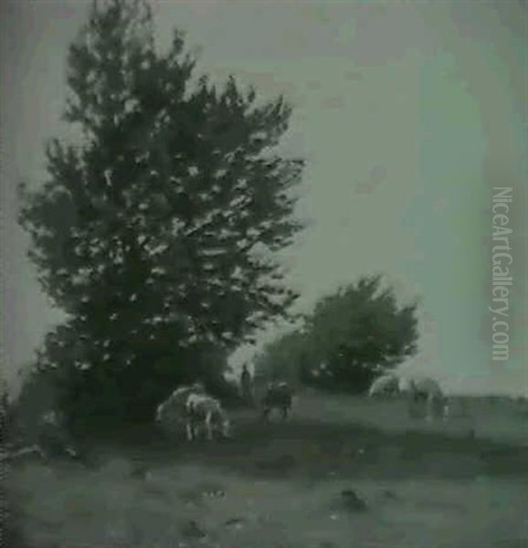 Weisenlandschaft Mit Kuhen - view 1