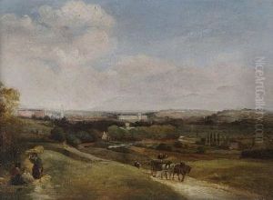 Winchester From The Compton Road by Richard Augustin Baigent