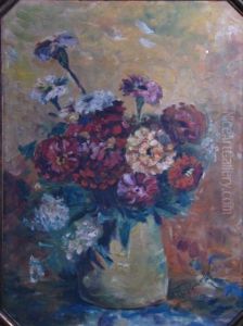 Zinnias In A Pitcher