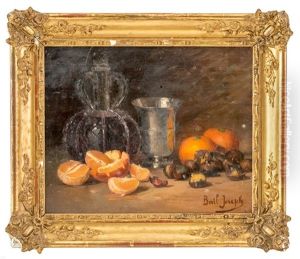 Nature Morte Aux Oranges Et Chataignes by Joseph Bail