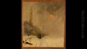 Les Seminaristes Sous La Neige by Joseph Bail