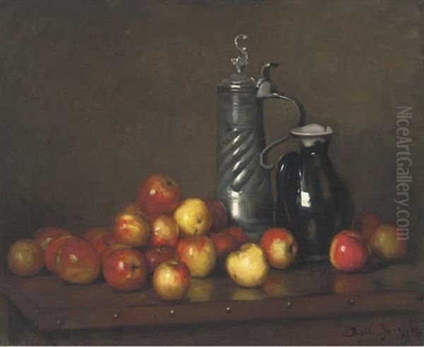 Apples With A Tankard And Jug - view 1