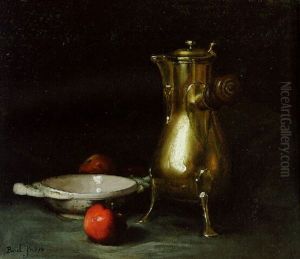 A Coffee Pot, A Bowl, And Apples