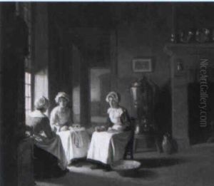 Interieur Aux Ustensiles De Cuivre by Joseph Bail