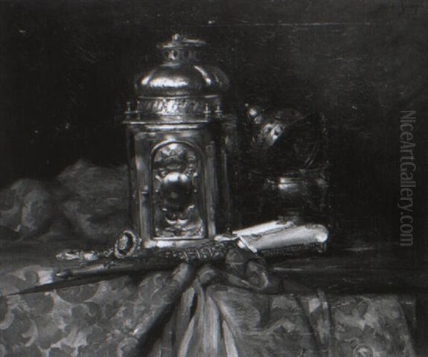 Nature Morte Au Lanternon, Brple-parfum Et Dague - view 1