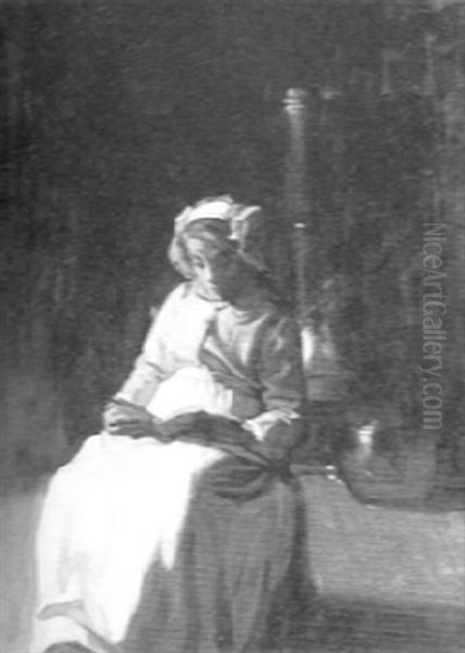 Woman Reading - view 1