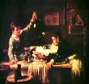 Les Joueurs De Bulles De Savon by Joseph Bail
