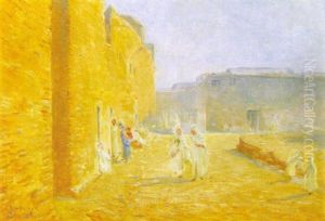 Rue Animee A Sidi Okba by Ernst Baillet