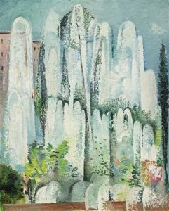 Fontaine Dans Un Jardin De Rome