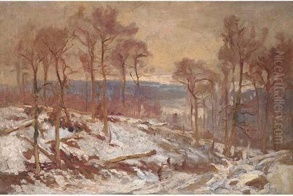Winter Landscape In The Teme Valley - view 1