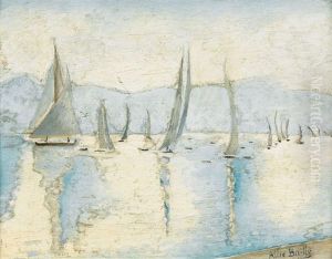 Seepartie Mit Segelschiffen