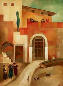 Paysage D'italie Iv: Interieur De Cour A Torbole (lac De Garde) by Alice Bailly