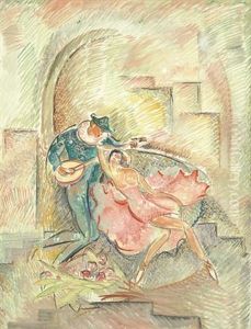 Arlequin Et Femme