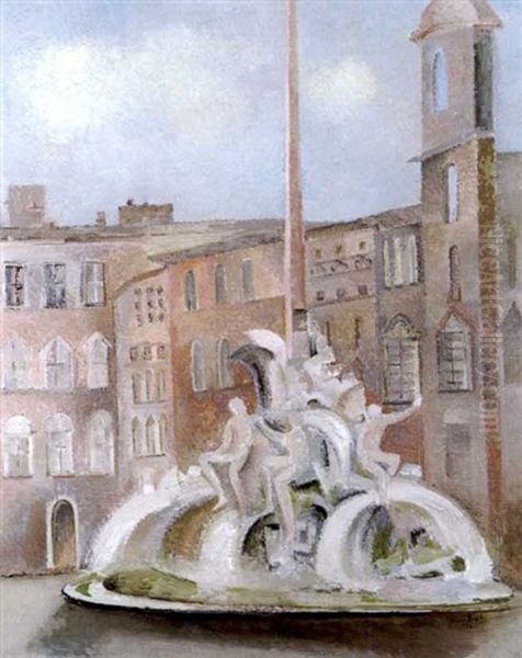 Rome: Fontaine De La Place Navonne - view 1