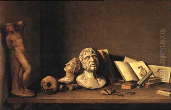 A Vanitas Still-life With The Bust Of Seneca - view 1