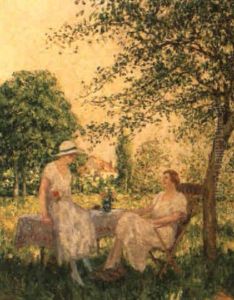 La Causerie Au Jardin by Marcel Adolphe Bain