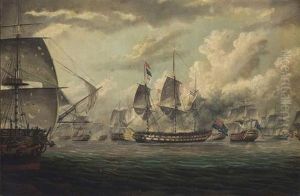 H.m.s. Bellerophon Leading The Bombardment Of The Syrian Fortress Of Acre On 3 November 1840 H.m.s. Bellerophon Leading The Bombardment Of The Syrian Fortress Of Acre On 3 November 1840