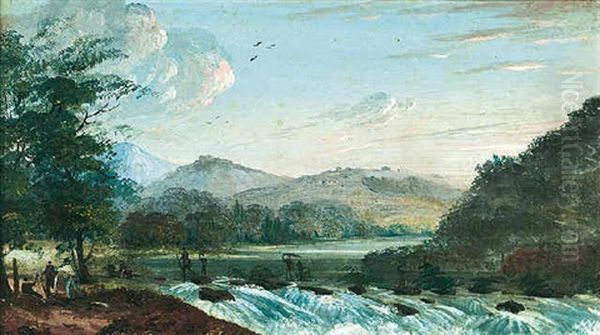 Natives Fording A River, Africa - view 1