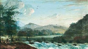 Natives Fording A River, Africa