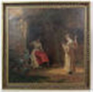 In Olde Days ' Ladies Skeining Wool In Olde Days ' Ladies Skeining Wool