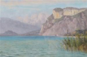 Pair Of River And Mountain Landscapes by William Baptiste Baird
