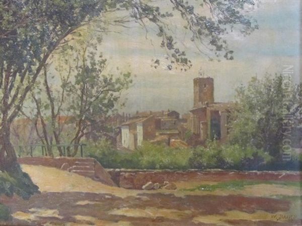 Vue De La Vieille Ville De St. Raphael Et Bord De Mer A St. Raphael (pair) - view 1