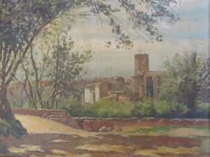 Vue De La Vieille Ville De St. Raphael Et Bord De Mer A St. Raphael (pair) by William Baptiste Baird