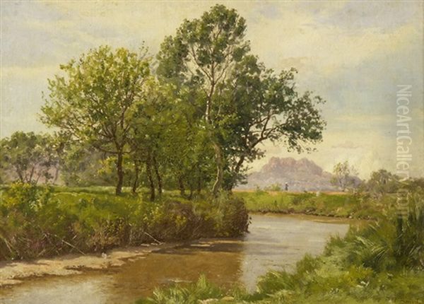 Landschaft Bei Frejus (+ Flusslandschaft Mit Ruderboot; Pair) - view 1