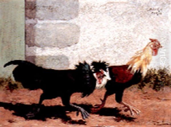 Cock Fighting Scene - view 1