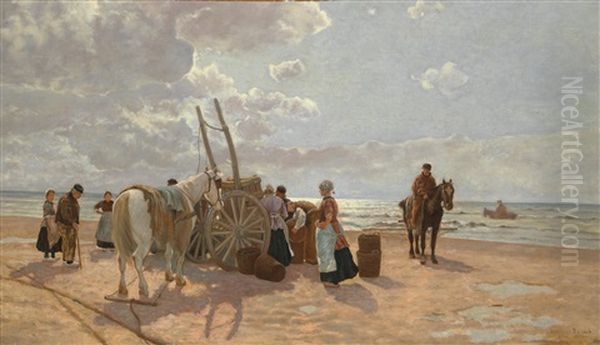 Fisherman On The Beach - view 1