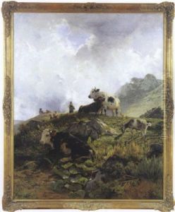 Vaches A L'herbage En Montagne Vaches A L'herbage En Montagne