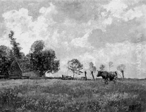 Kuhe Auf Der Weide Mit Kleinem Bauernhaus - view 1