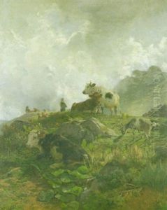 Morgen Auf Der Hochalm by Hermann Baisch