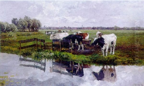 Weidelandschaft Mit Kuhen - view 1