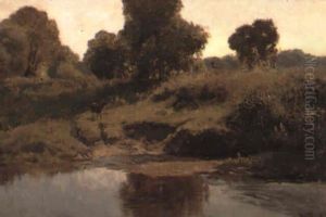 Reh Am Weiher by Hermann Baisch